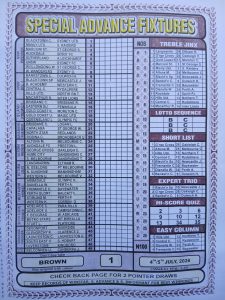 Special Advance Fixtures 2026 Front Page