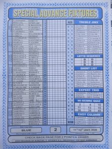 Week 2 Special Advance Fixtures Page 1