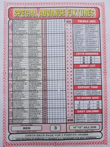 Week 3 Special Advance Fixtures Page 1