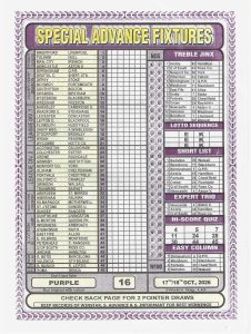 Week 16 Special Advance Fixtures 2026 - Front Page