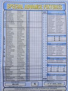 Week 6 Special Advance Fixtures 2026 Front Page